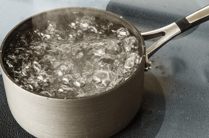 Pot of boiling water