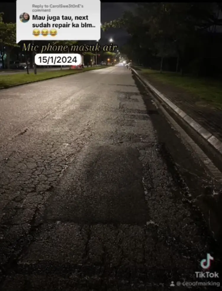 Pothole fixed in Subang