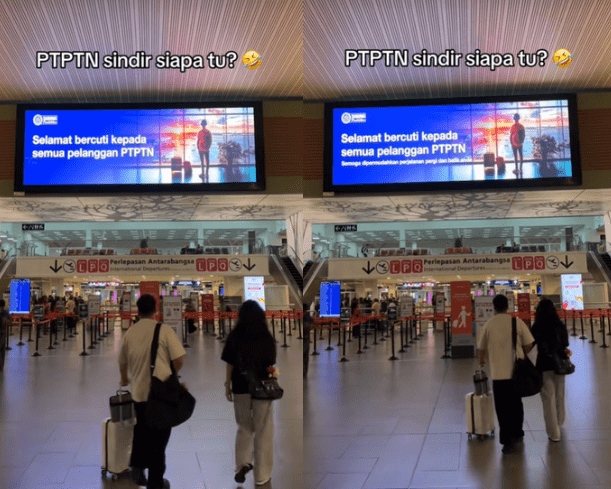 PTPTN ad at KLIA 2