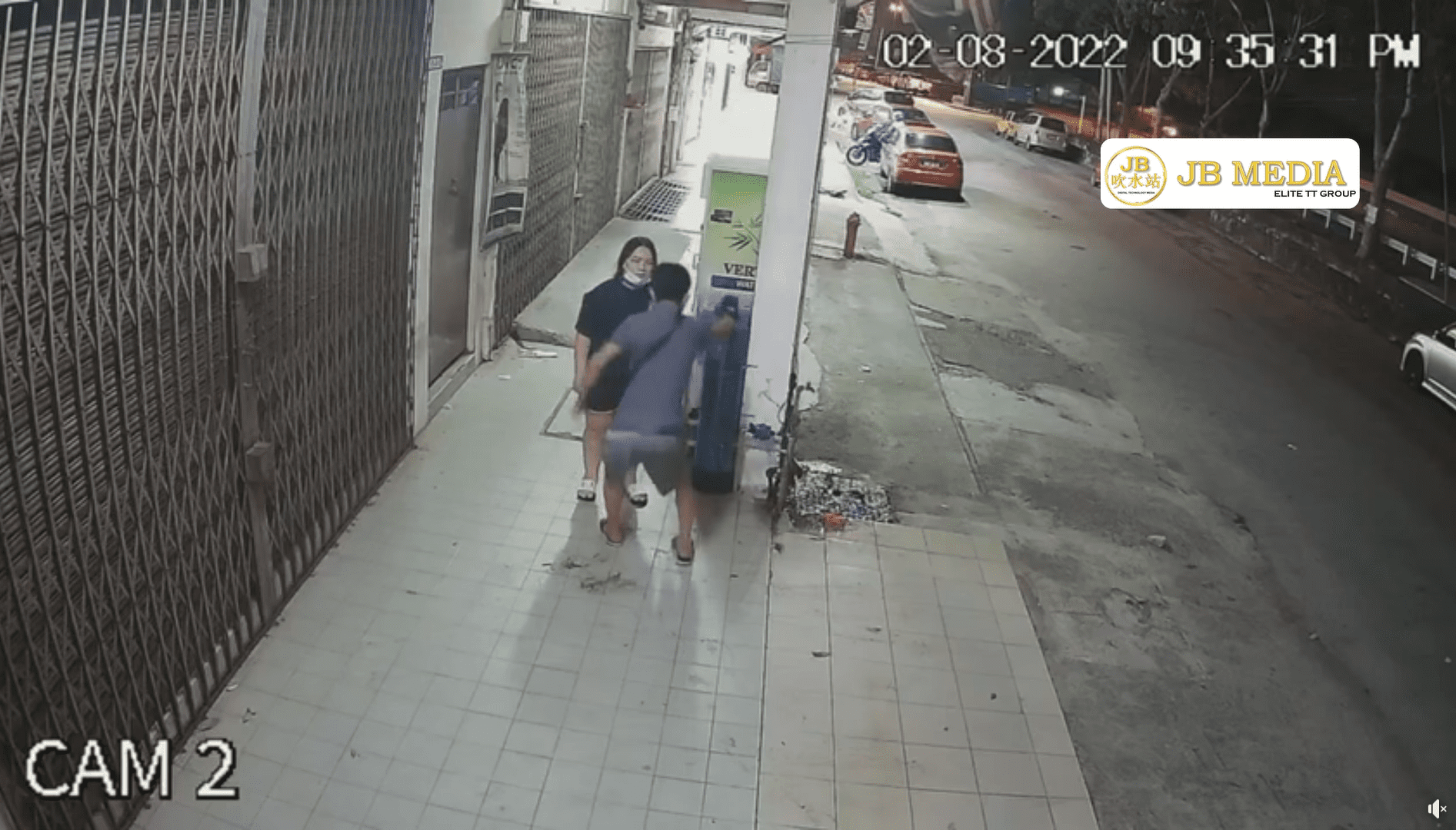 Man tears out water tank