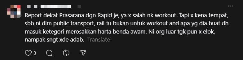 M'sian Man Turns MRT Into Personal Gym & Does Pull-Ups While Onboard, Sparks Backlash comment 4