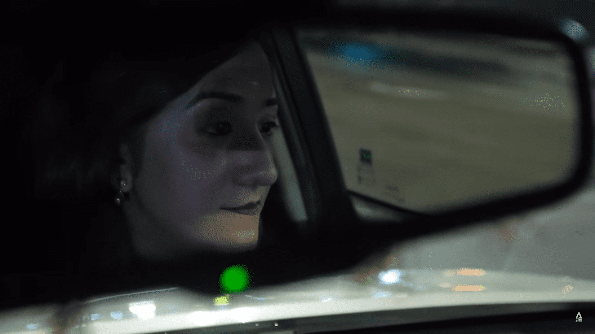 Racheal driving to the airport