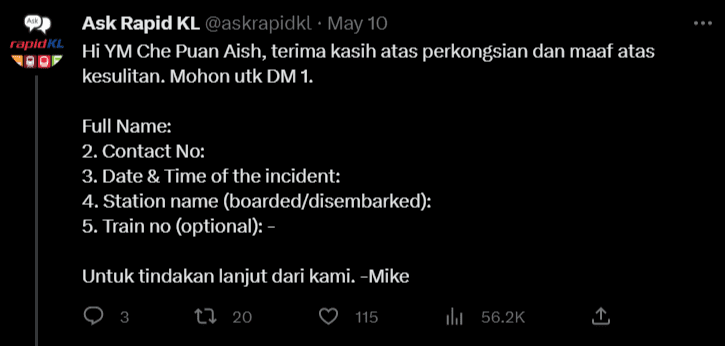 M'sian Woman Gets Harassed By Random Stranger Inside MRT, Police Urges Her To Lodge Report