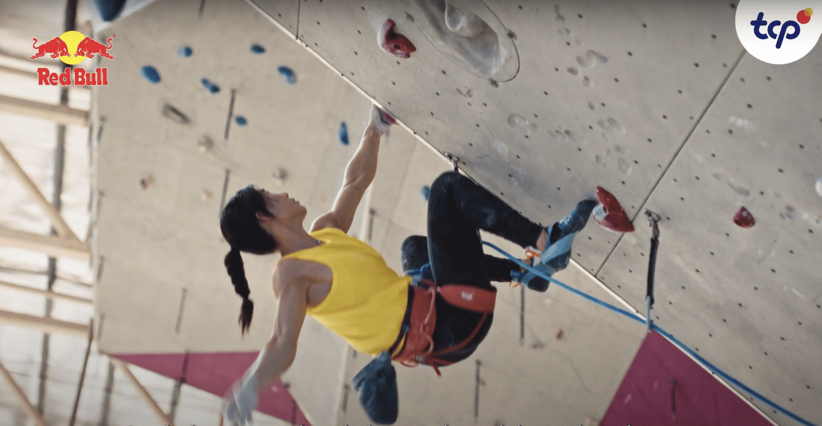 Renee on the wall in Red bull video 1