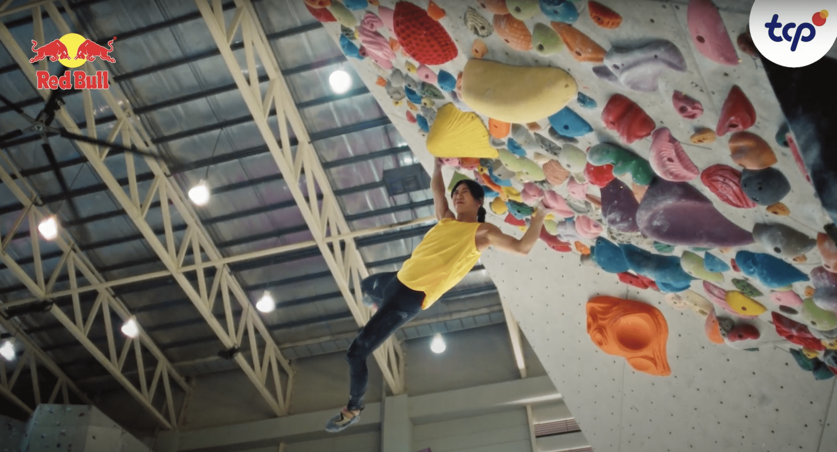 Renee on the wall in Red bull video 2