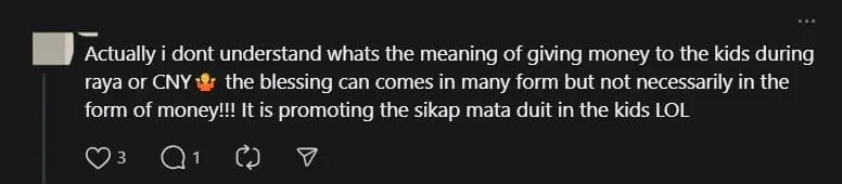 'Not Everyone's Rich Like Us' — SG Woman Insulted By Mum's Reply To Child Who Ranted Over RM13 'Duit Raya' comment 3