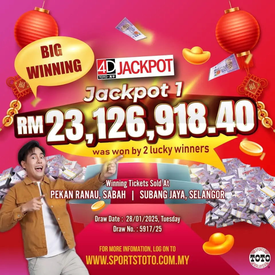 RM23.1mil Toto jackpot poster