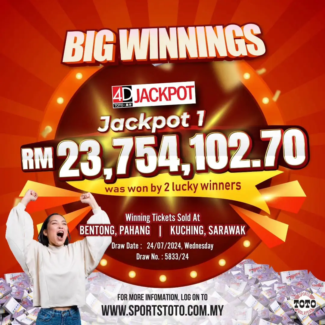 RM23.3mil jackpot announcement
