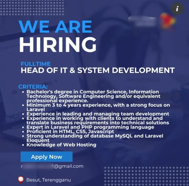 'RM2K For Head of IT?' - M’sians Slam Terengganu Company For Offering Senior Tech Role With Entry-Level Pay