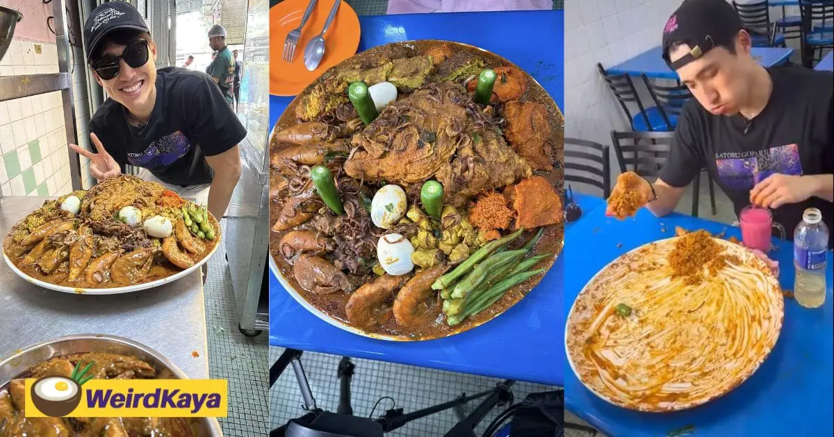 'RM300 Nasi Kandar' - S'porean Sets Record By Eating Biggest Plate At Famous Penang Shop