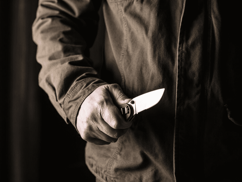 Man holding a knife