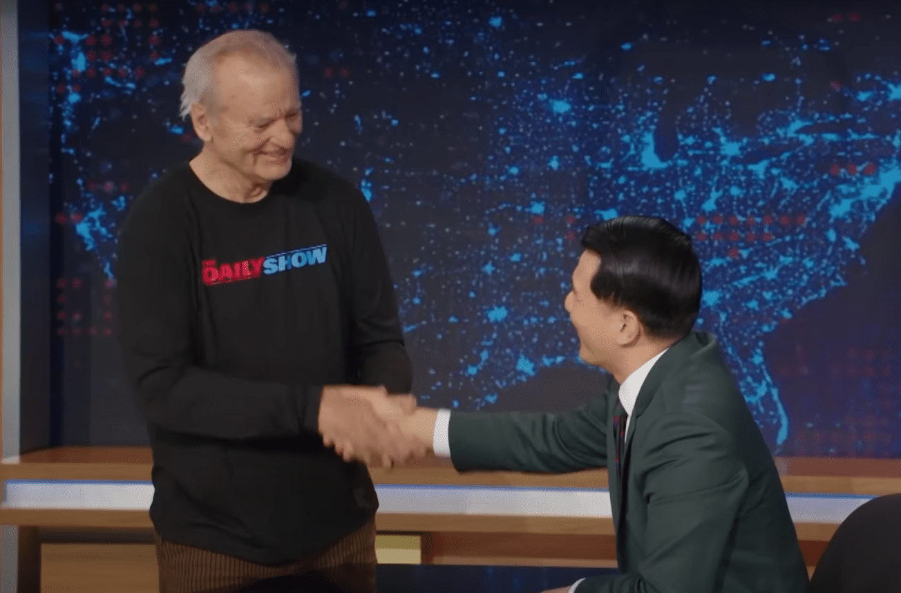 Ronny cheing and Bill Murray