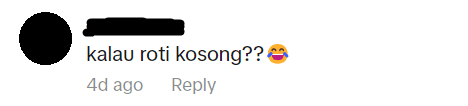 Roti kosong comment