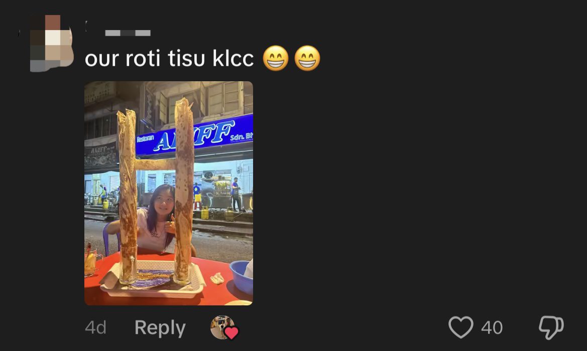 'It's Like A Wizard Hat!' — US Tourist Stunned By Size & Height Of Roti Tisu At KL Mamak comment 2