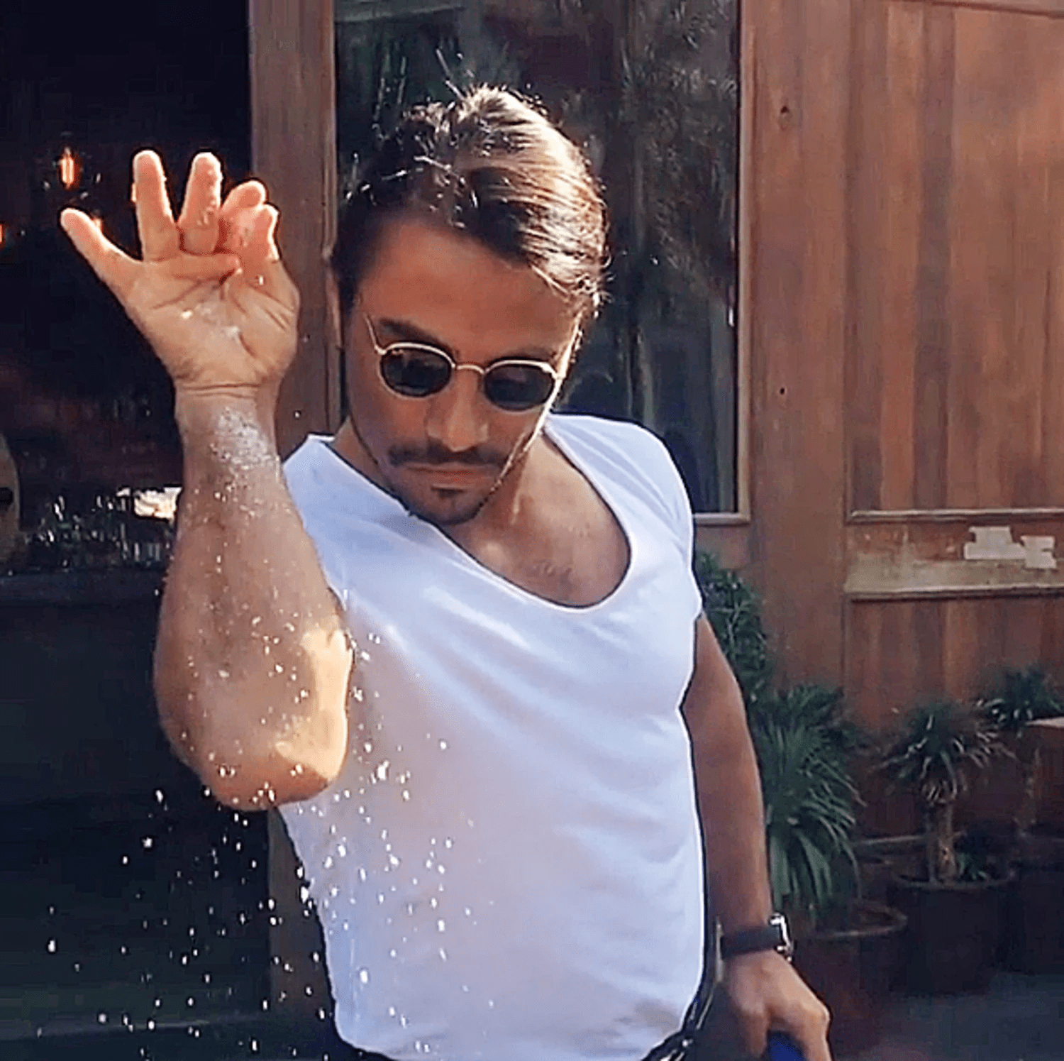 Salt Bae sprinkling salt
