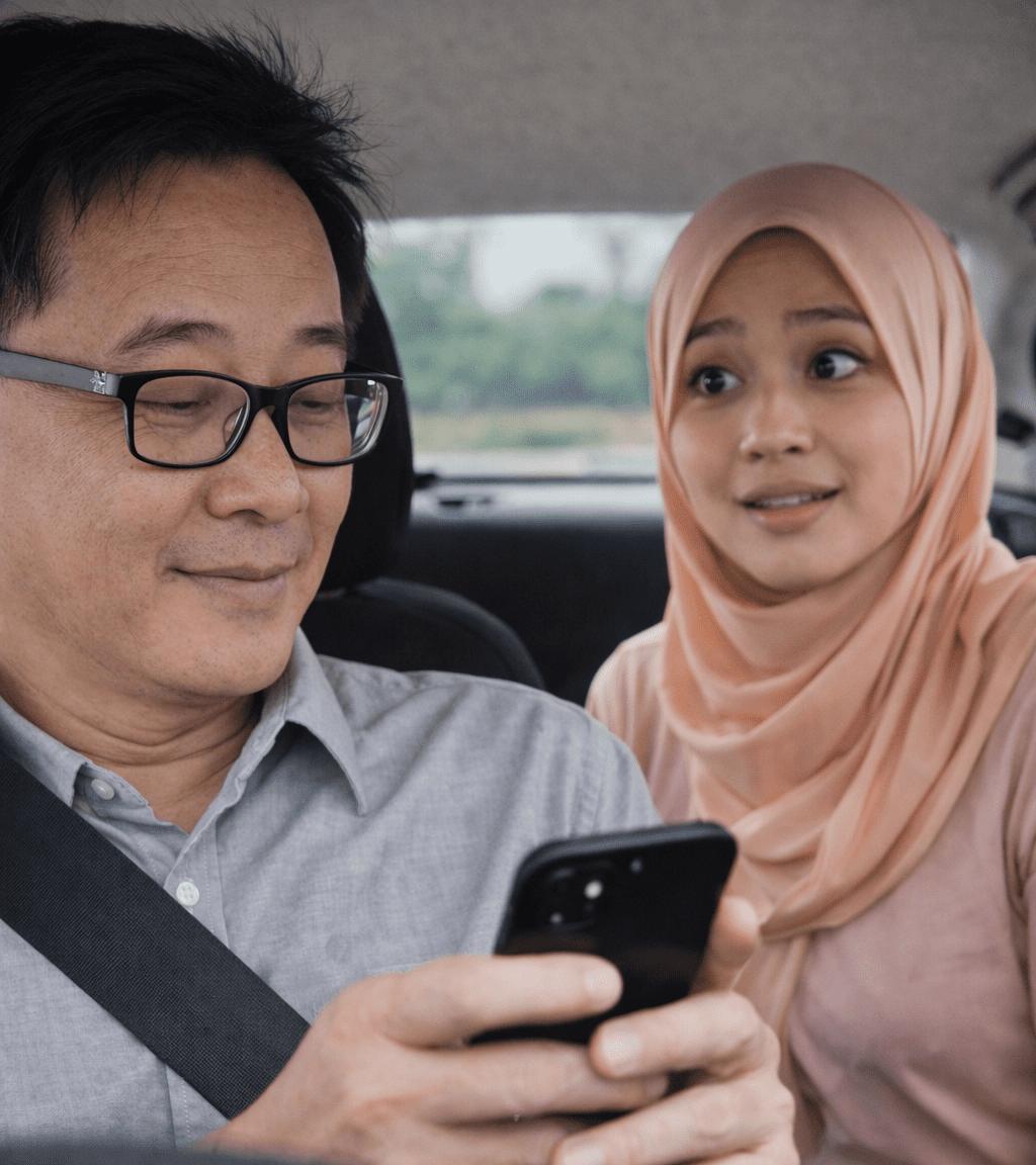 Saw e-hailing driver bank account