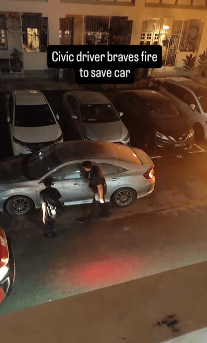 SCDF personnel knock on man's car