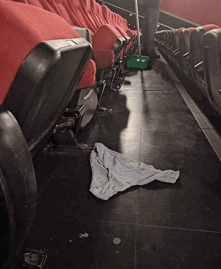 "Whose Is This?!" — Underwear Gets Left Behind Inside Cinema, Shocking Netizens
