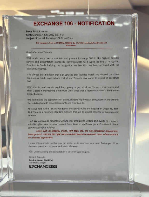 M’sians Have Mixed Reactions Towards Dress Code Rules Set By TRX Management