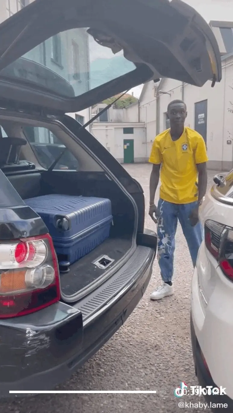 Khaby Lame looking frustrated.