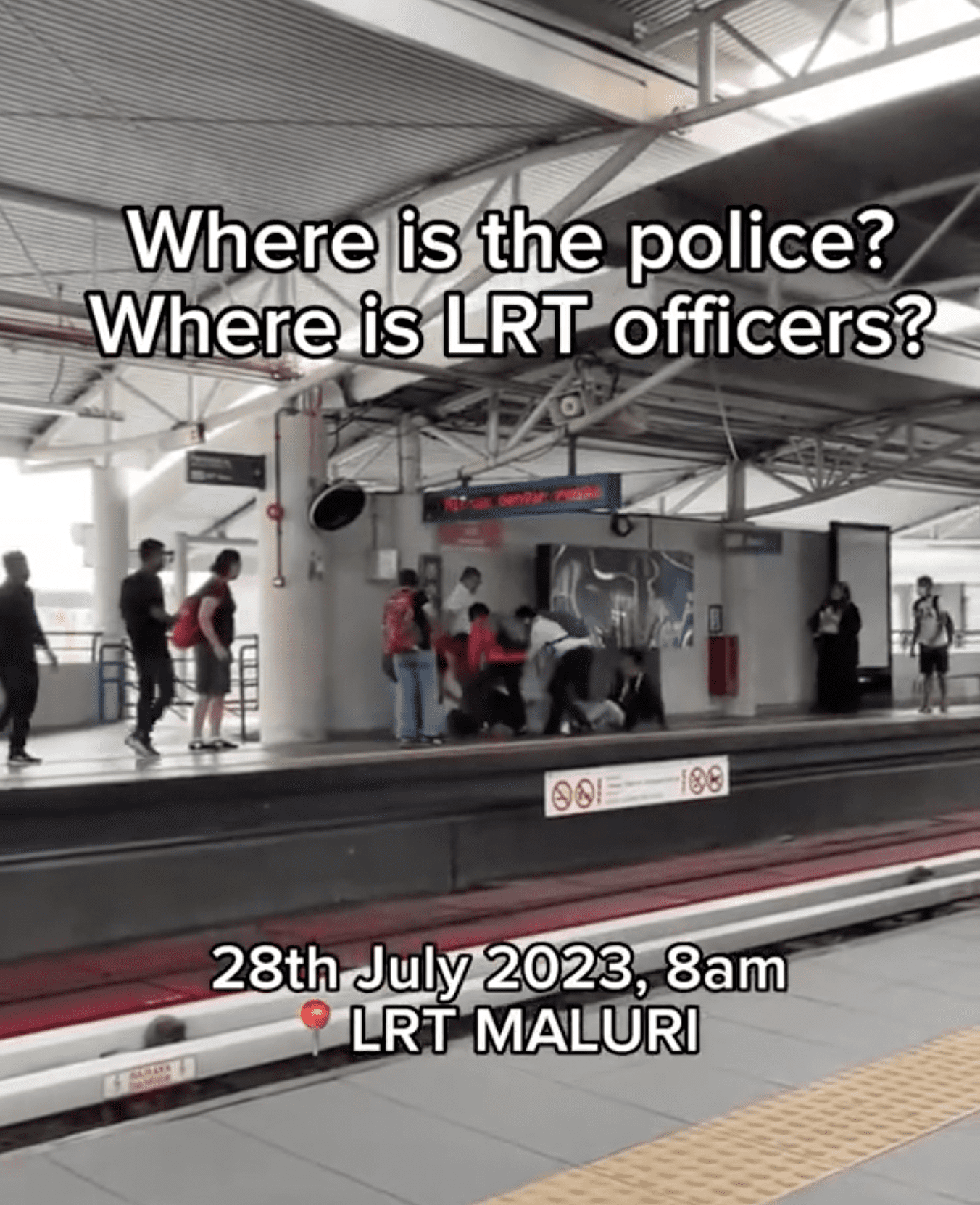 LRT Maluri incident man hug random woman 2