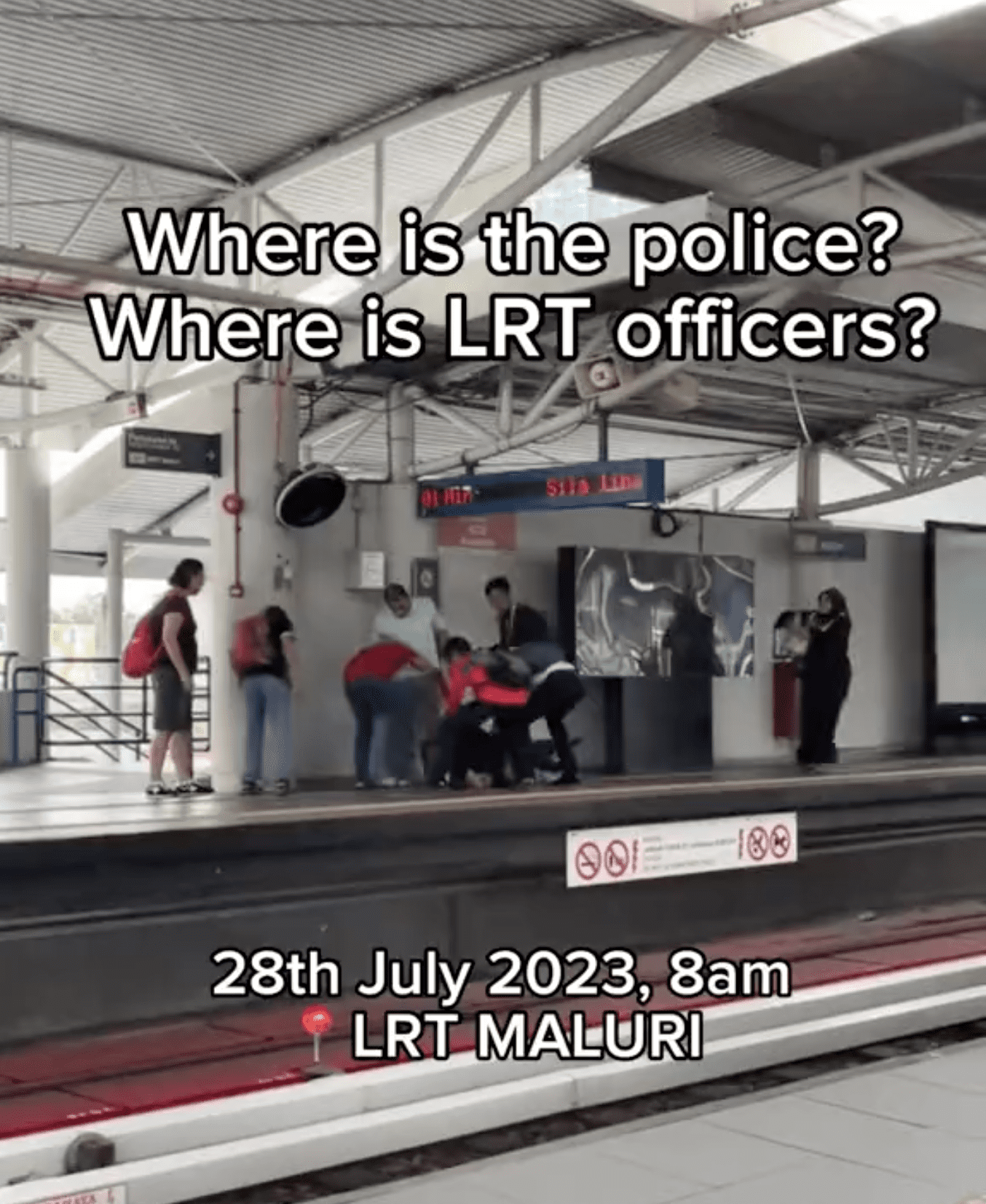 LRT Maluri incident man hug random woman