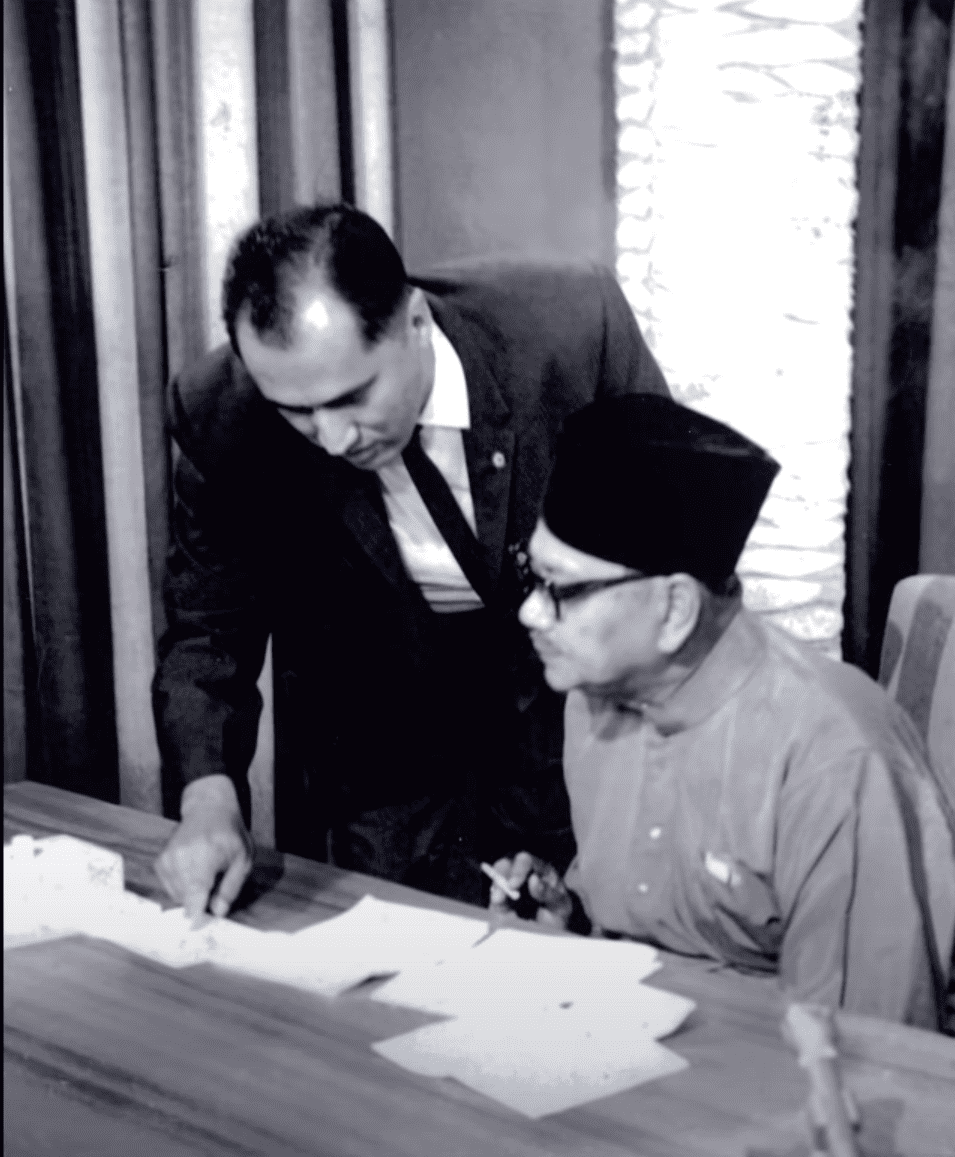 Ahmad Merican with Tunku Abdul Rahman