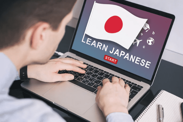 Chinese man learning Japanese for work purpose