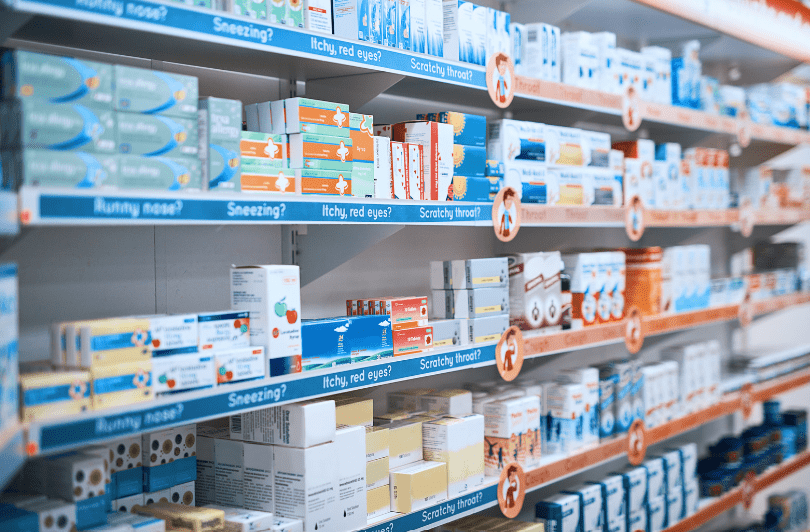 products at a medical store
