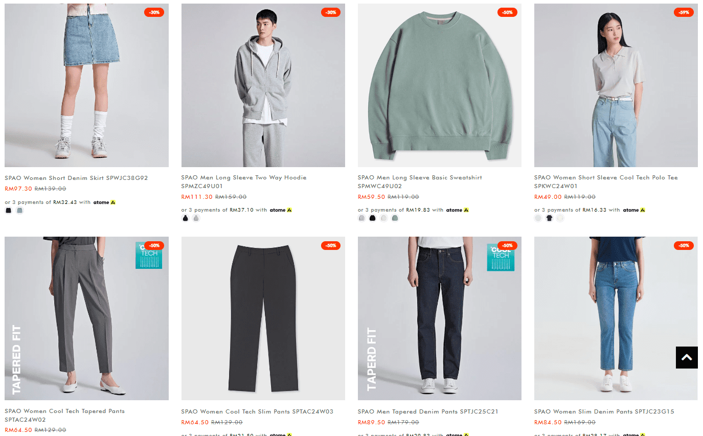 SPAO collection with flash deals