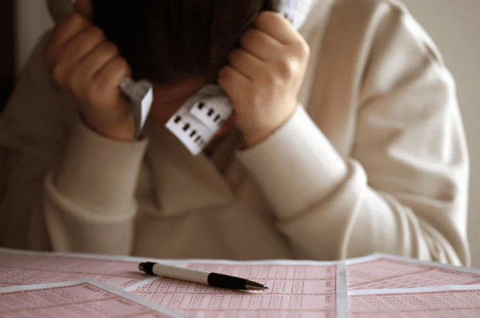 Man trying to win the lottery