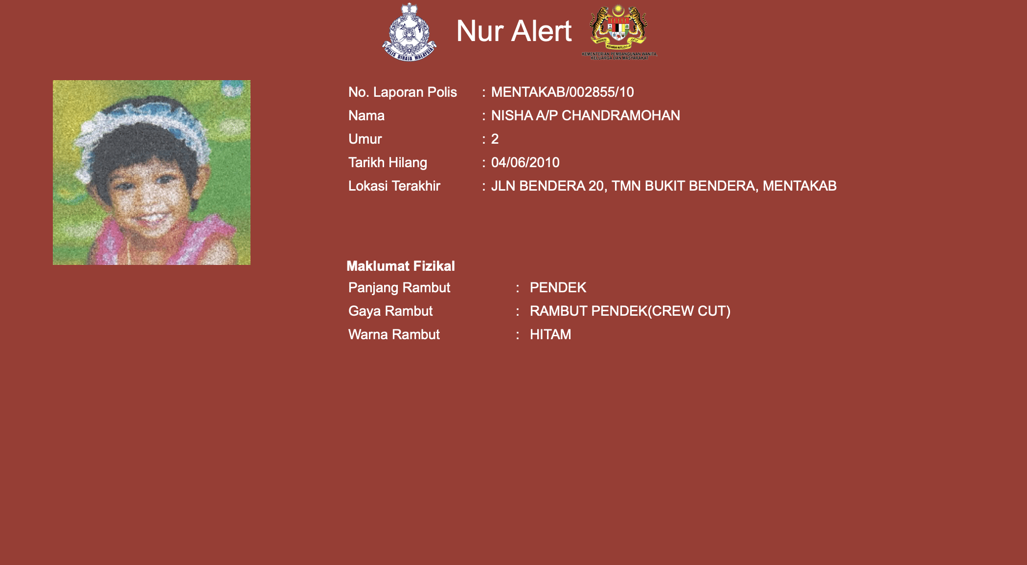 missing children since 2010