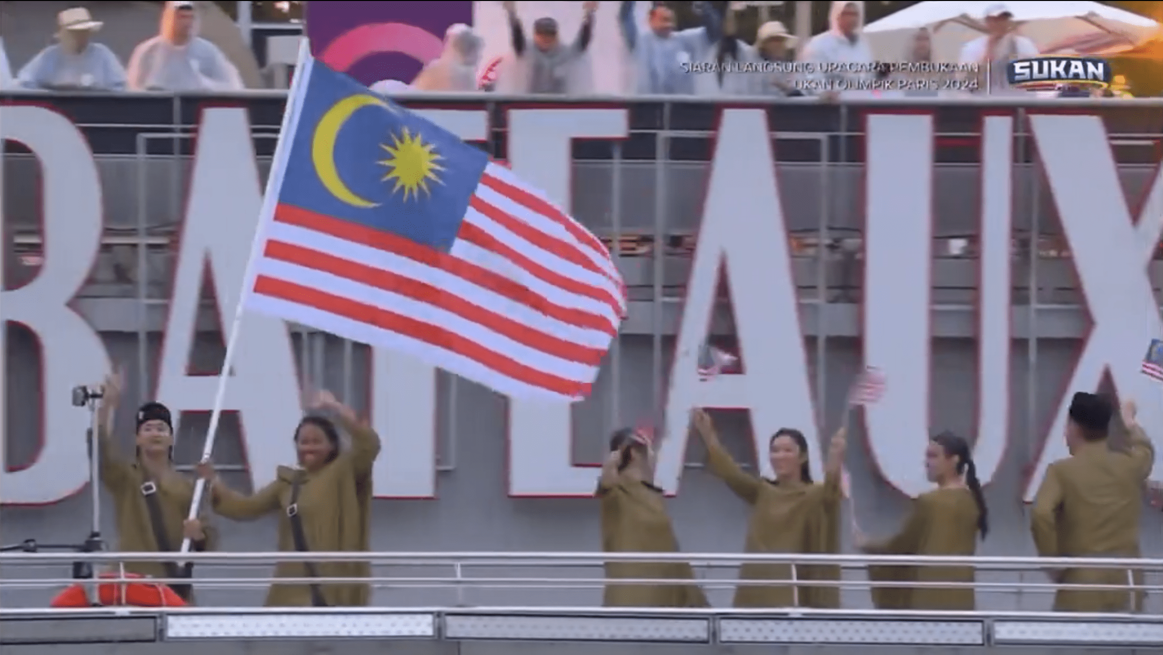 national contigents - malaysia - at the paris olympics opening ceremony- 2024