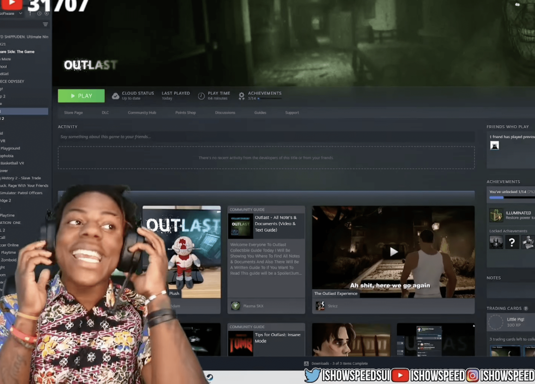 ISHOWSPEED wears Malaysian batik during livestream on Indonesia Batik Day