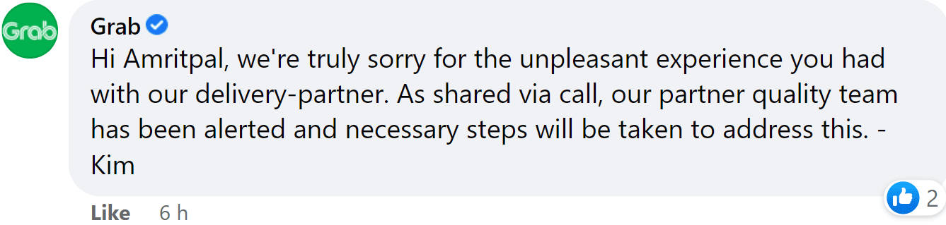 SG Man Claims GrabFood Deliverywoman Called Him 'K*ling' For Failing To Answer Calls & Texts