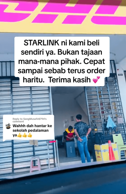 Sarawak Teacher Praised For Using His Own Funds To Purchase Starlink Device For His Students