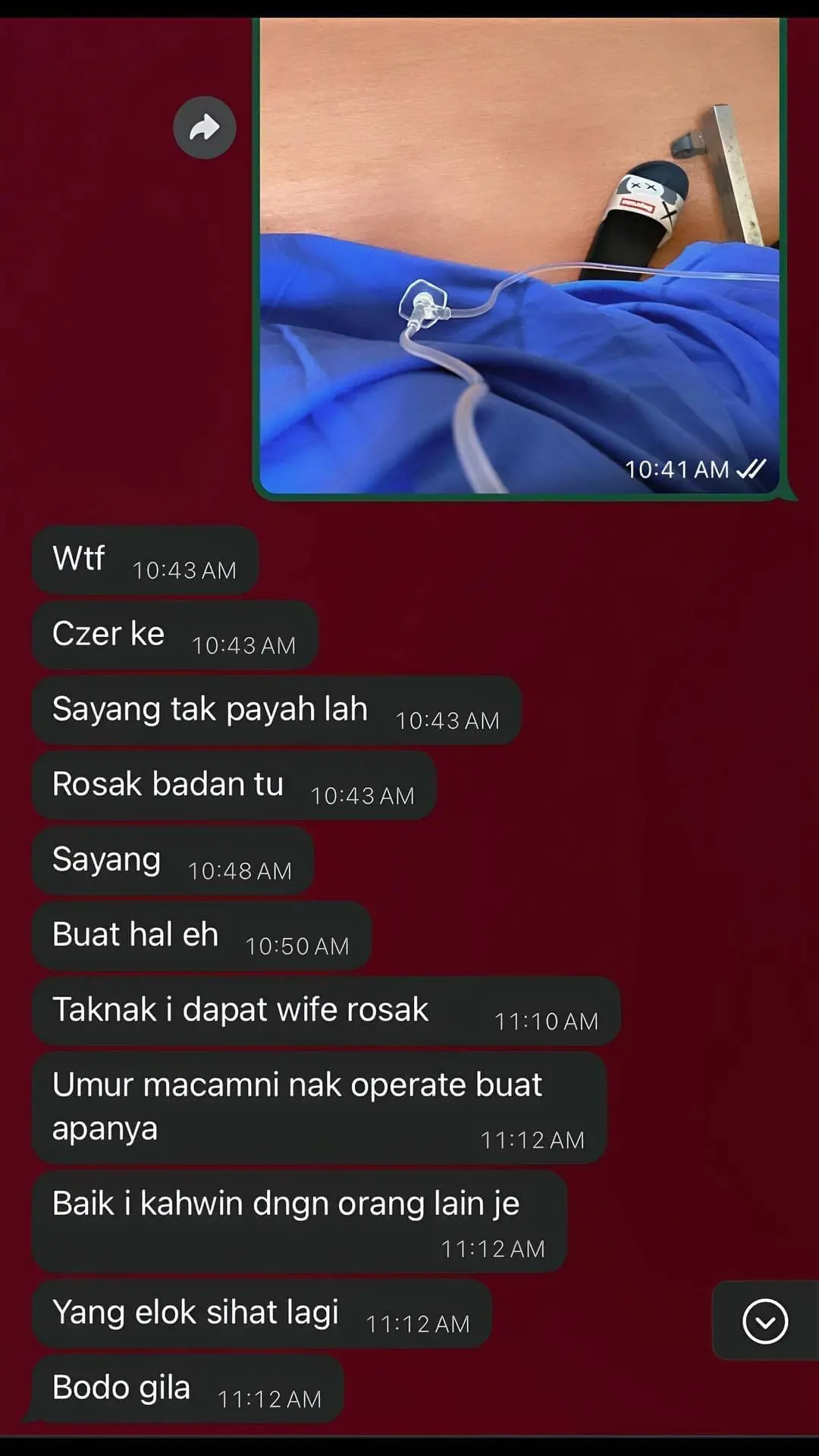 screenshot of a whatsapp chat