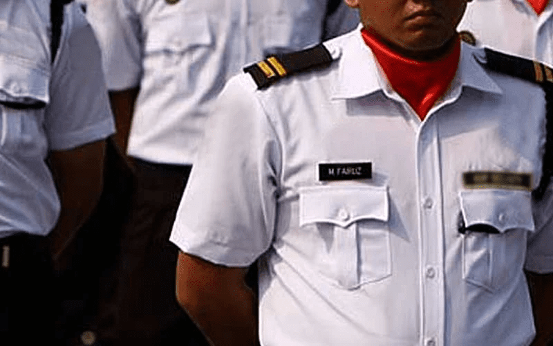 Photo of security guard standing