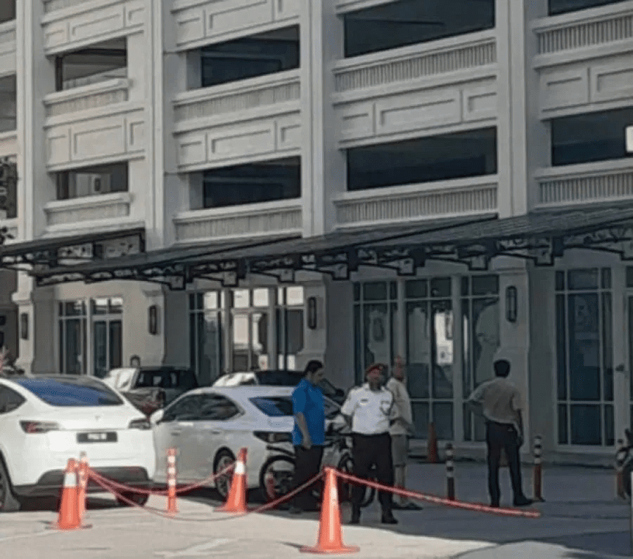 Security guards at scene of condo fall in Penang