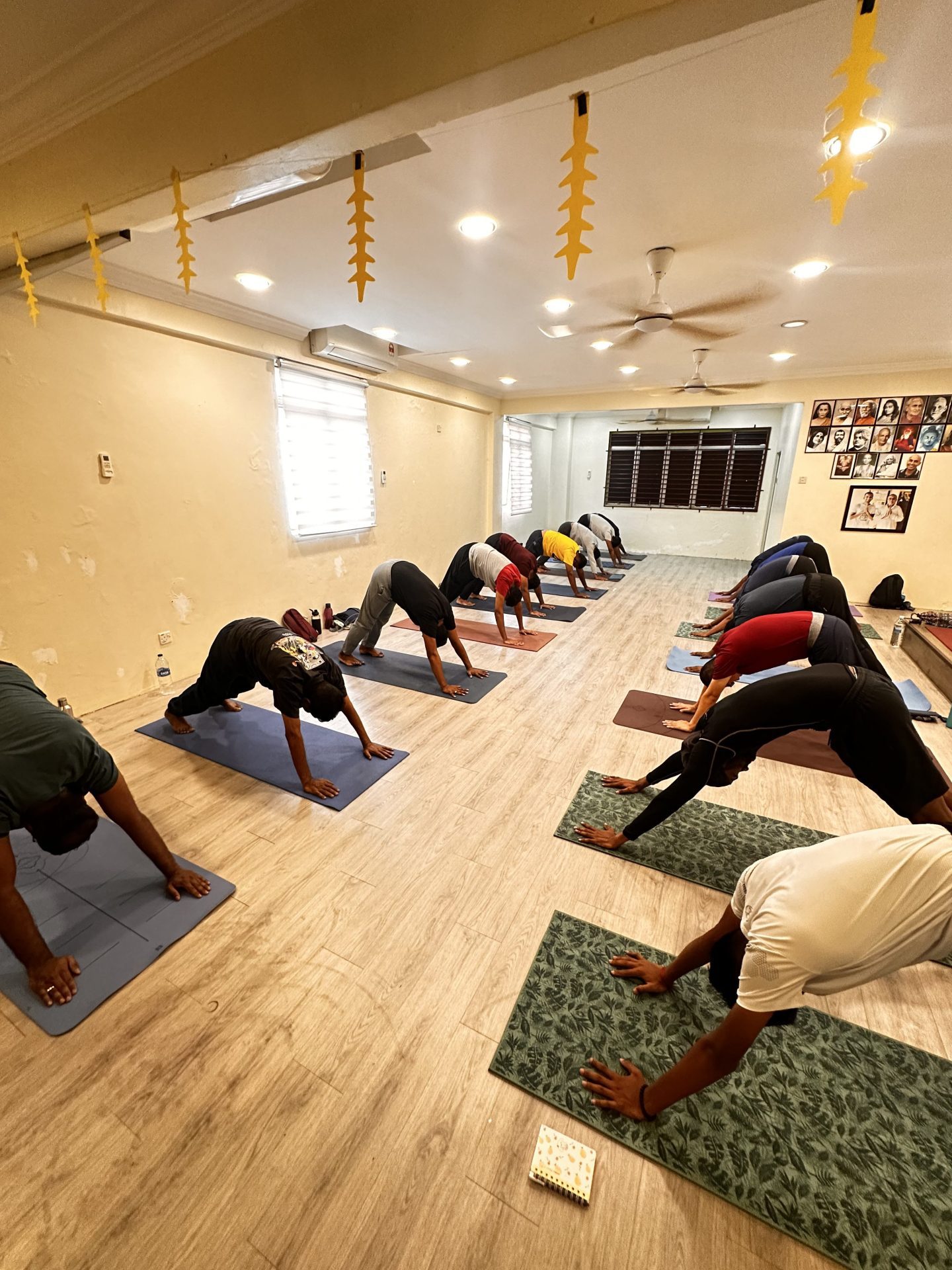 Seelan doing yoga classes