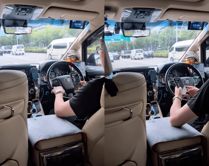 SG Grab driver texts while driving