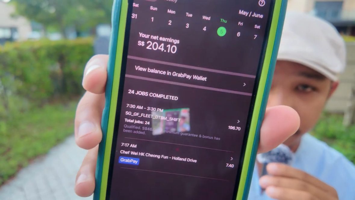 sg grab rider daily earning