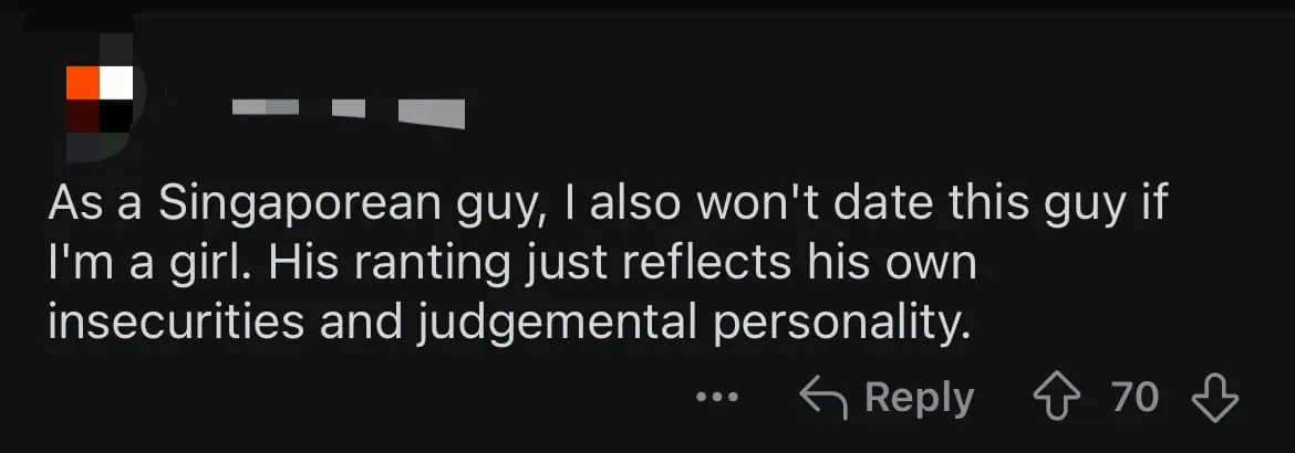 SG man rants about date netizen comment 2