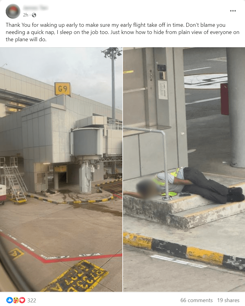 SG man shames airport worker in FB post