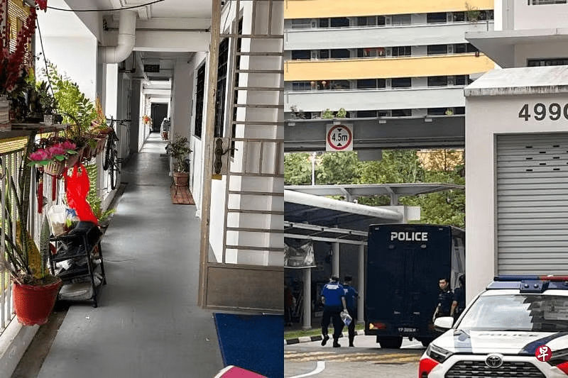 SG police at flat of man who died inside