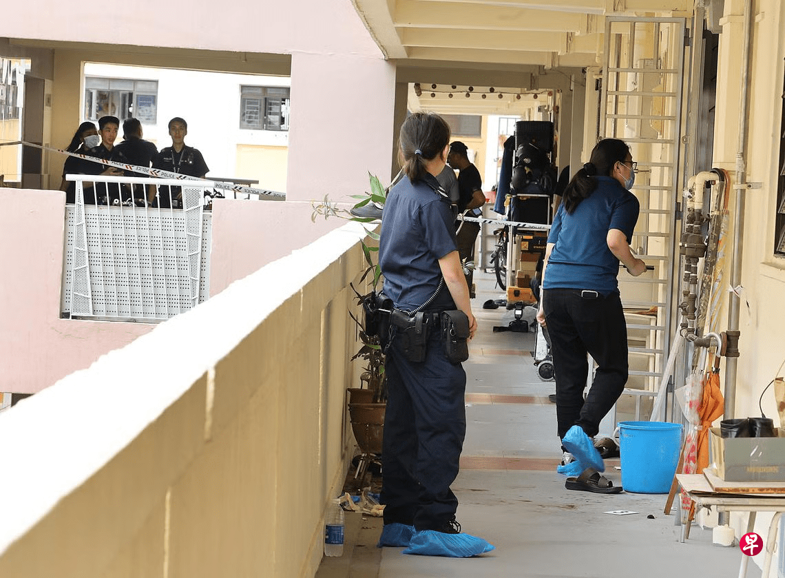 SG police at flat where man was killed by neighbour
