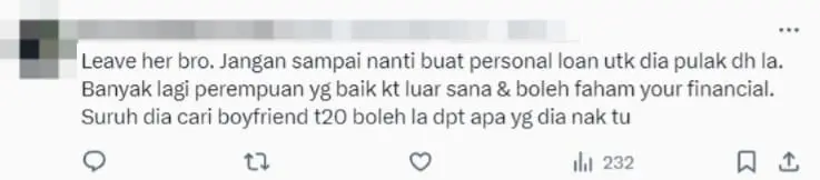 'She Demands Honda & iPhone' - M'sian Man With RM2k Salary Ends Up With Loan To Fulfill Girlfriend's Desires (3)