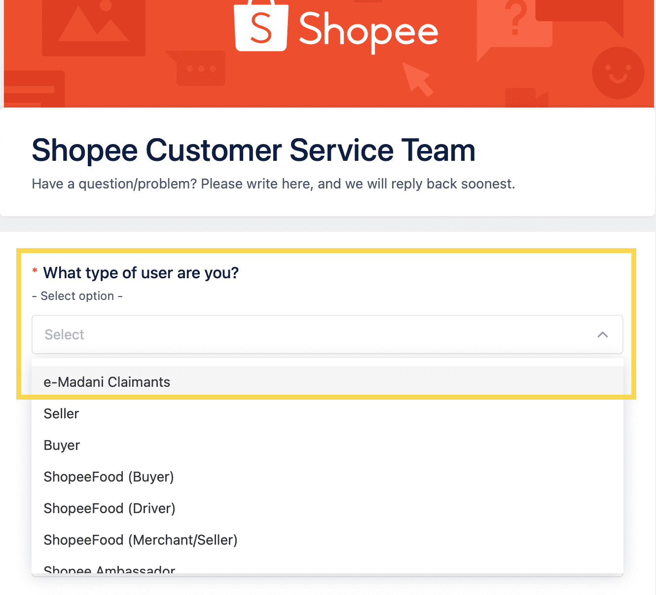 Shopee Customer Service_ Appeal for eMADANI
