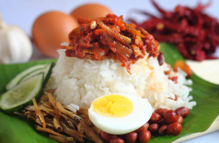 Shot of nasi lemak