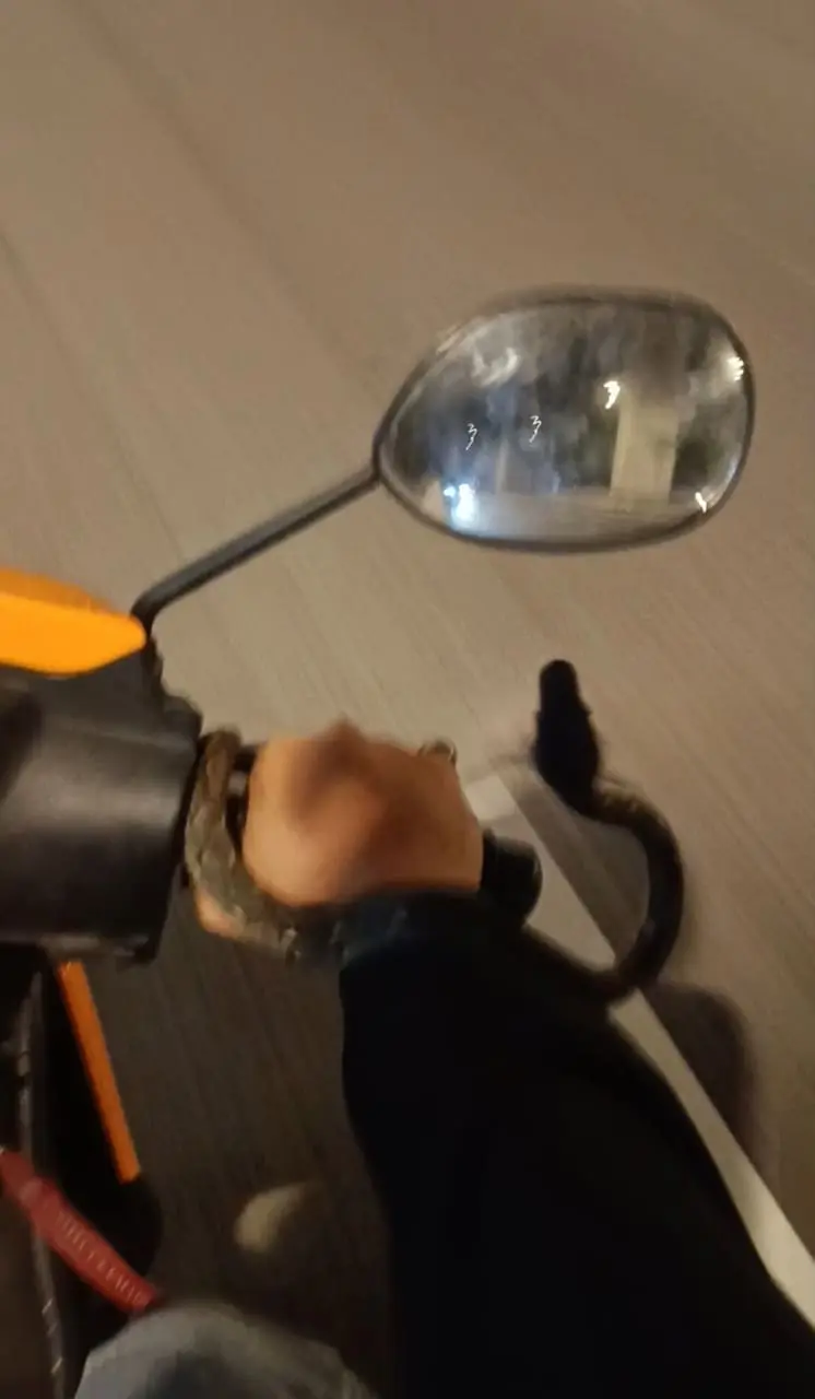 snake on the hand of msian motorcyclist